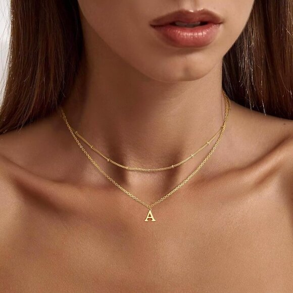 Elegant 14K Gold Plated Initial Necklace for Women – Personalized A-Z Pendant - Picture 2 of 6